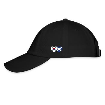 South Korea Scotland Flag Heart - Baseball Cap - black/black - Left
