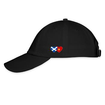 Scotland Vietnam Flag Heart - Baseball Cap - black/black - Left