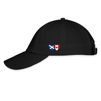 Scotland Canada Flag Heart - Baseball Cap - black/black - Left