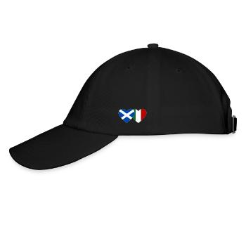 Scotland Italy Flag Heart - Baseball Cap - black/black - Left
