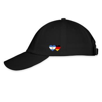 Argentine Allemagne Drapeau Coeur - Casquette classique - noir/noir - Gauche