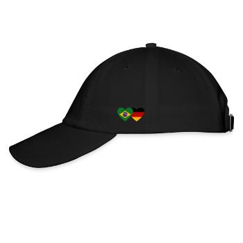 Brésil Allemagne Drapeau Coeur - Casquette classique - noir/noir - Gauche