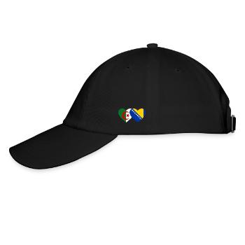 Algérie Bosnie Drapeau Coeur - Casquette classique - noir/noir - Gauche