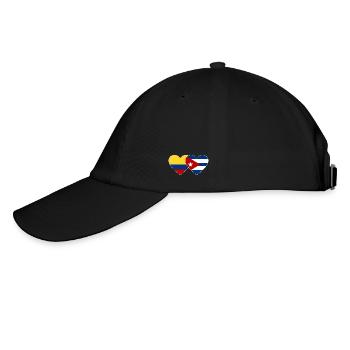 Colombia Cuba Flag Heart - Baseball Cap - black/black - Left