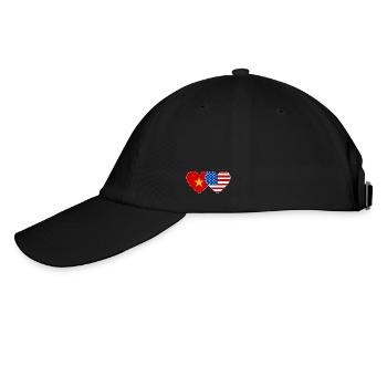 Vietnam USA Drapeau Coeur Utilisé - Casquette classique - noir/noir - Gauche