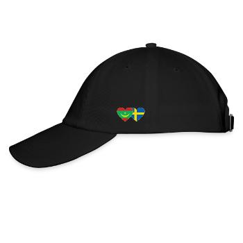 Mauritania Sweden Flag Heart - Baseball Cap - black/black - Left