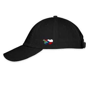 Afrique du Sud Drapeau République Tchèque Coeur - Casquette classique - noir/noir - Gauche