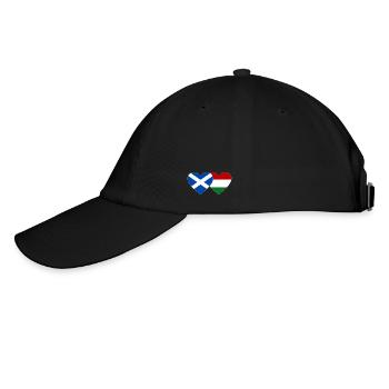 Ecosse, Hongrie, Drapeau, Cœur - Casquette classique - noir/noir - Gauche