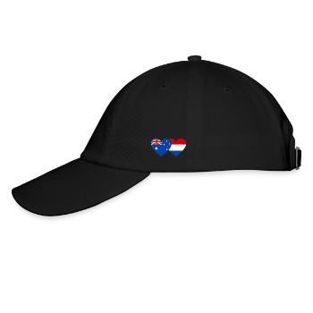 Australia Holland Flag Heart Flag - Baseball Cap - black/black - Left