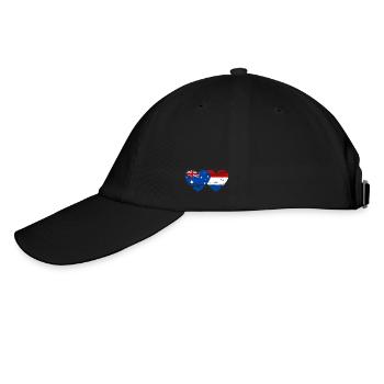 Australia Holland Flag Heart Flag used - Baseball Cap - black/black - Left