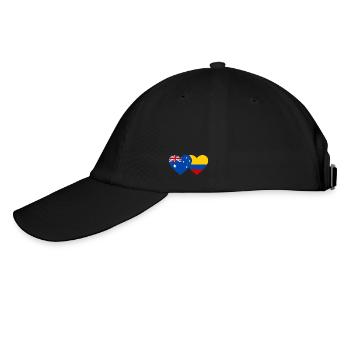 Australia Colombia Flag Heart - Baseball Cap - black/black - Left