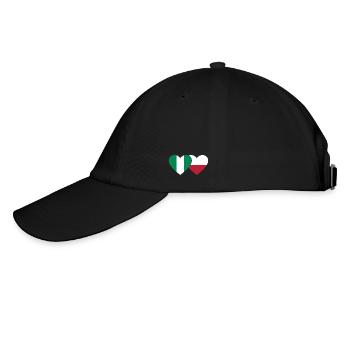 Nigeria Pologne Drapeau Coeur - Casquette classique - noir/noir - Gauche