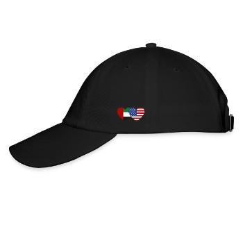 Émirats arabes unis États-Unis Drapeau Coeur - Casquette classique - noir/noir - Gauche