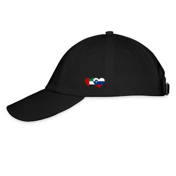 Émirats arabes unis Slovénie Drapeau Coeur - Casquette classique - noir/noir - Gauche