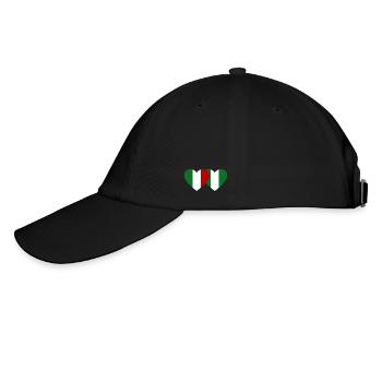 Italy Nigeria Flag Heart - Baseball Cap - black/black - Left
