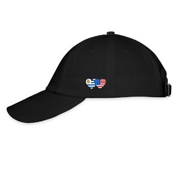 Uruguay USA Flag Heart - Baseball Cap - black/black - Left