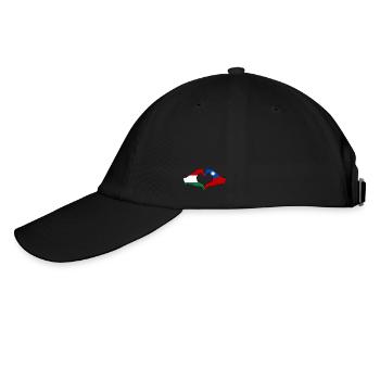 Hungary Taiwan Flag Hands Heart Shape - Baseball Cap - black/black - Left