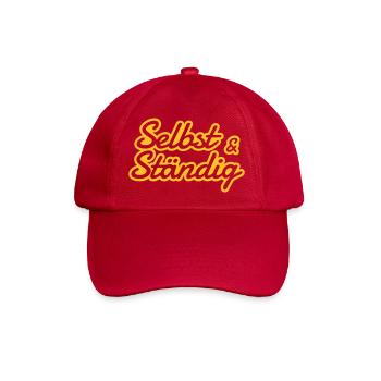 Selbstständig - selbst und ständig - Baseballkappe - klassisch Rot - Vorne