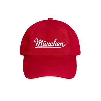 München - Baseballkappe - klassisch Rot - Vorne