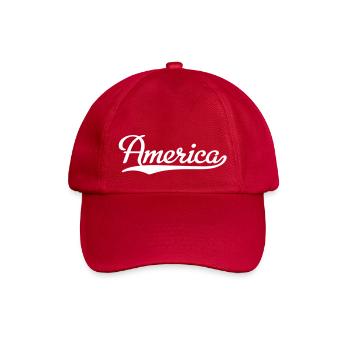 America - Baseballkappe - klassisch Rot - Vorne
