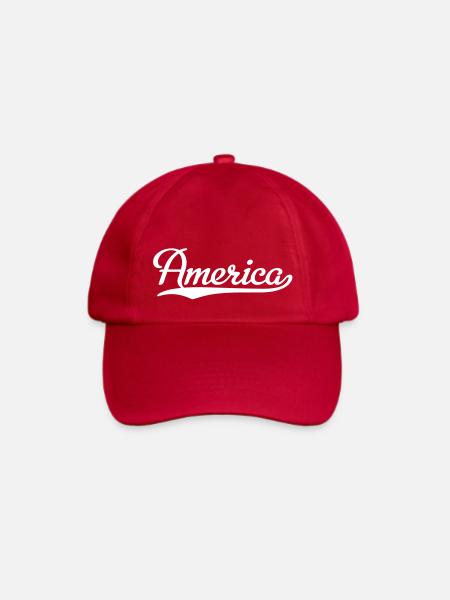 America - Baseballkappe - klassisch Rot