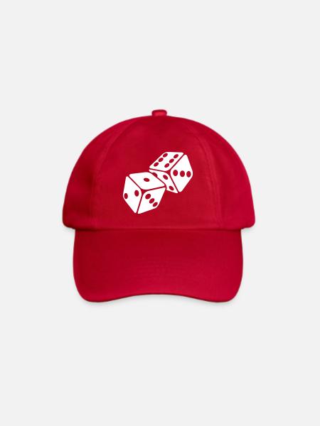 würfel - Baseballkappe - klassisch Rot