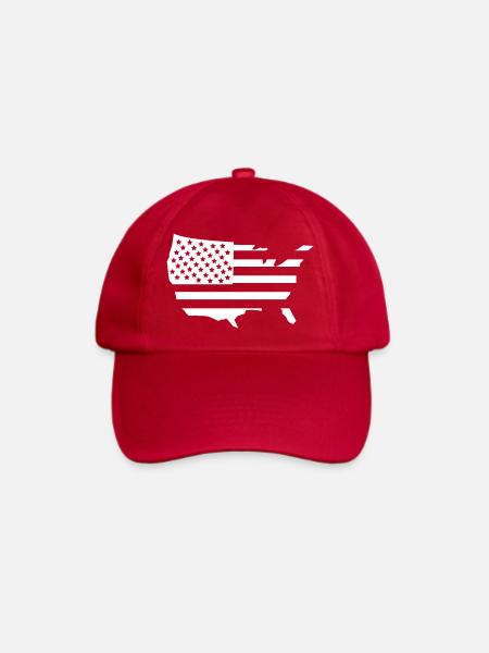 usa amerika 1 - Baseballkappe - klassisch Rot