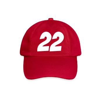 22 - Baseballkappe - klassisch Rot - Vorne