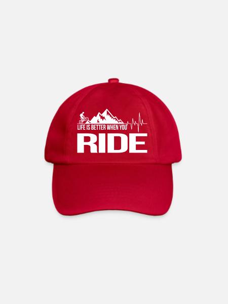 Life is Better When You ride - Baseballkappe - klassisch Rot