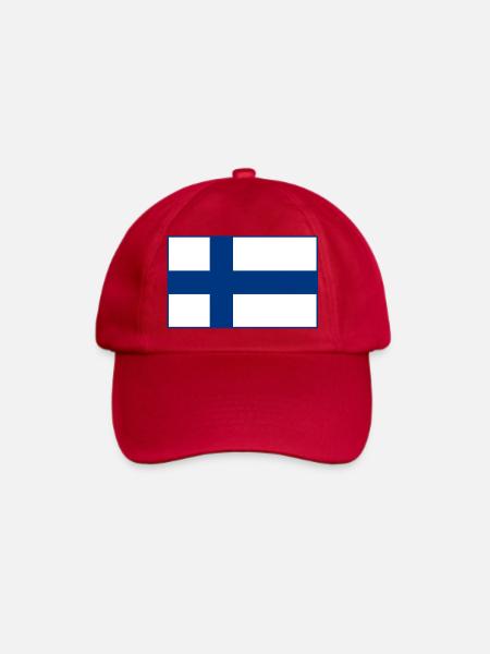 Finnland Flagge - Baseballkappe - klassisch Rot