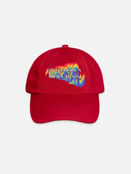 Give America Brain Again Rainbow LGBTQ - Baseballkappe - klassisch Rot