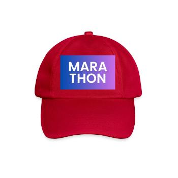 Marathon Gradient Shirt Design - Baseballkappe - klassisch Rot - Vorne
