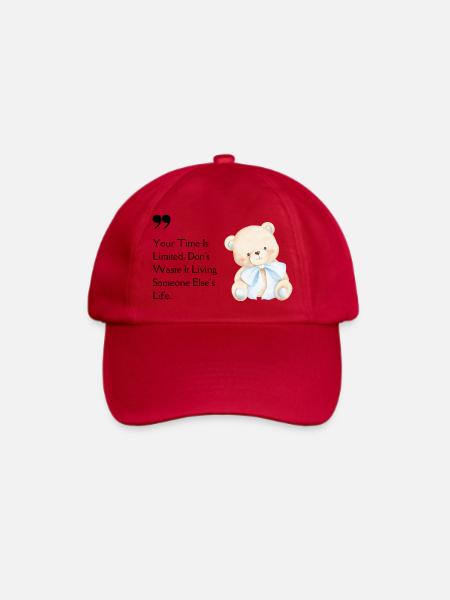 Your Time Is Limited / Teddy mit Blauem Band - Baseballkappe - klassisch Rot