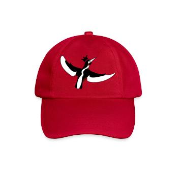 Stilisierte Eisvogel Vogel-Silhouette im Kontrast - Baseballkappe - klassisch Rot - Vorne