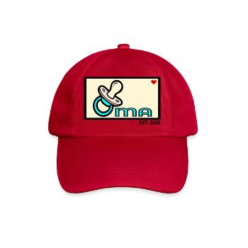 Baby verkünden - Oma 2026 Familie - Baseballkappe - klassisch Rot - Vorne