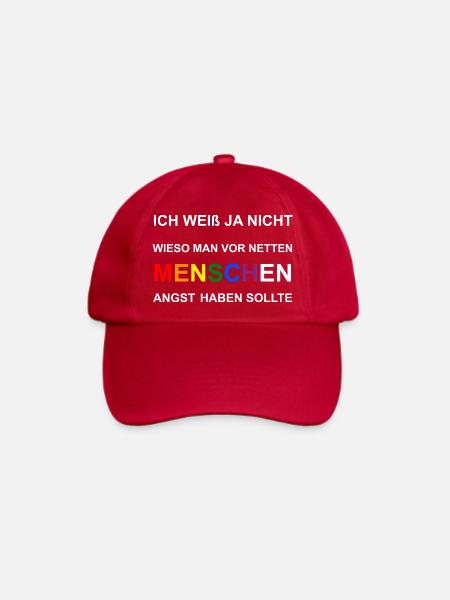 Angst vor netten Menschen - Baseballkappe - klassisch Rot
