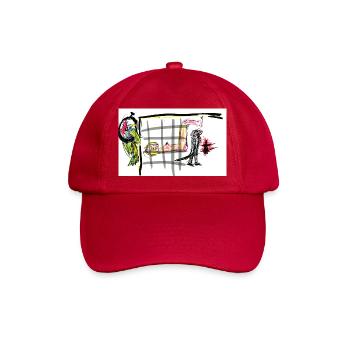 Ein farbenfroher Zeuge einer stillen Routine - Baseballkappe - klassisch Rot - Vorne
