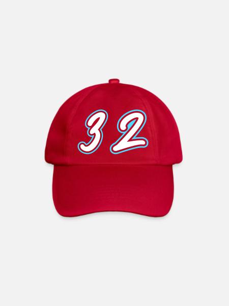 32 Zahl symbol - Baseballkappe - klassisch Rot