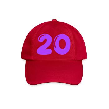 20 - Baseballkappe - klassisch Rot - Vorne