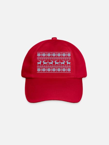 Frohe Weihnachten Muster 1 - Baseballkappe - klassisch Rot