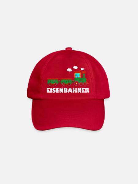 Eisenbahner Kinder Lokomotive Eisenbahn - Baseballkappe - klassisch Rot