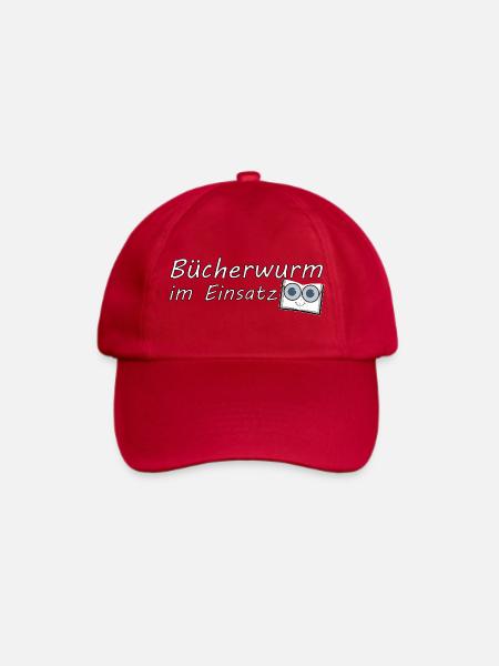 Bücherwurm Deluxe - Baseballkappe - klassisch Rot