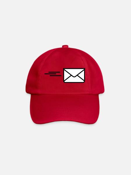 Senden Sie einen Logo-Brief - Baseballkappe - klassisch Rot