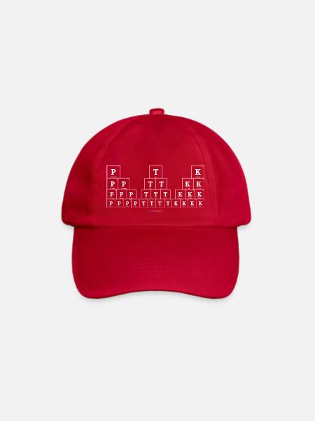 P T K (dunkle Stoffe) - Baseballkappe - klassisch Rot