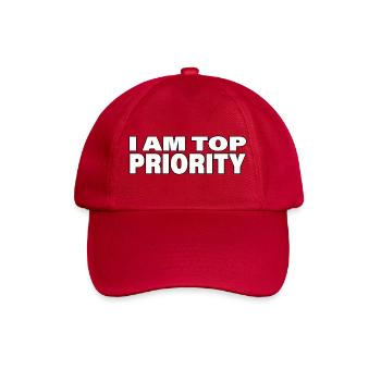 TOP PRIORITY - Baseballkappe - klassisch Rot - Vorne