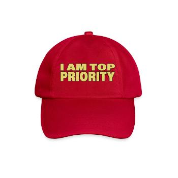 TOP PRIORITY - Baseballkappe - klassisch Rot - Vorne