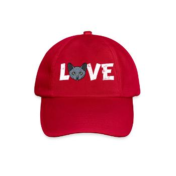 Russischer Blaukatzen-Liebe-Haustierbesitzer Slogan - Baseballkappe - klassisch Rot - Vorne