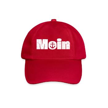 Moin mit Anker Design - Baseballkappe - klassisch Rot - Vorne