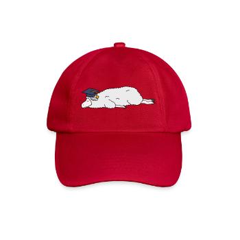 Cute Sleeping Sheep Abschluss Cap Lazy College Gr - Baseballkappe - klassisch Rot - Vorne