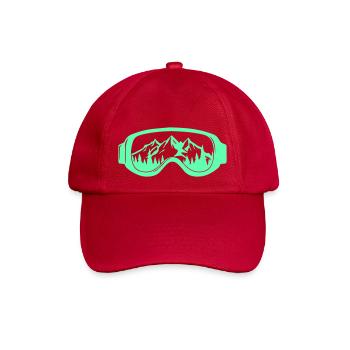 skibrille - Baseballkappe - klassisch Rot - Vorne